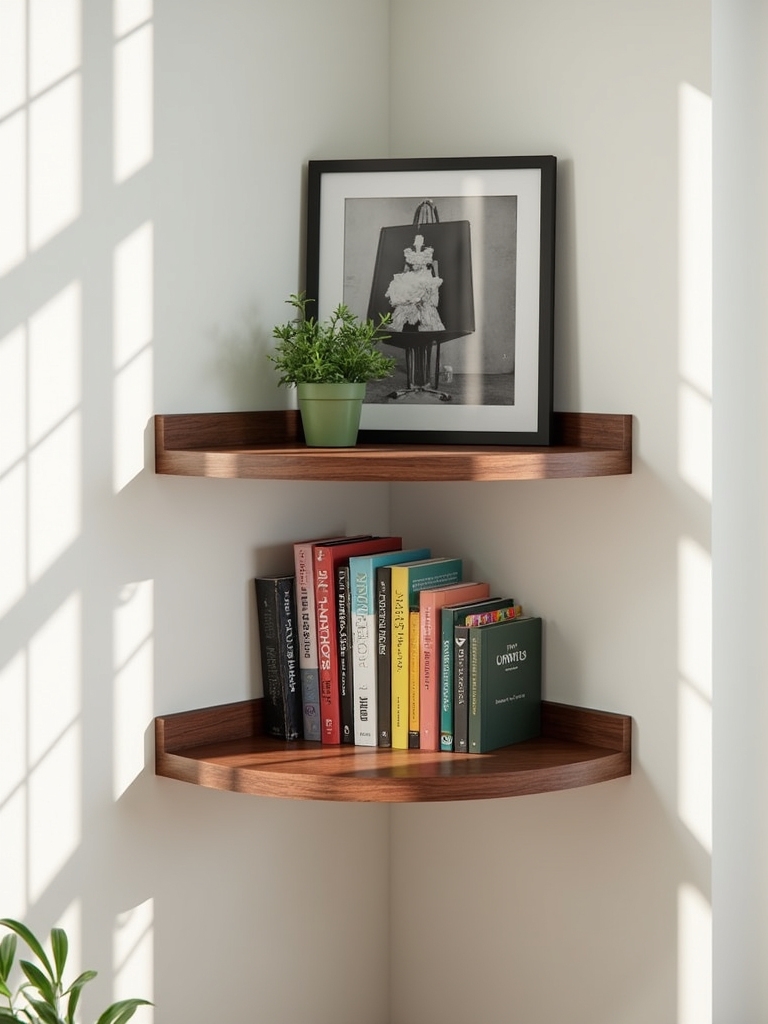 space saving corner shelf