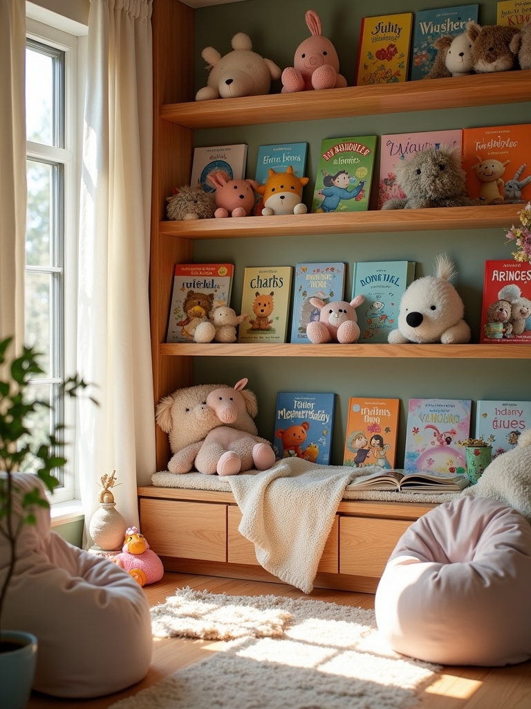 space saving kid friendly shelves