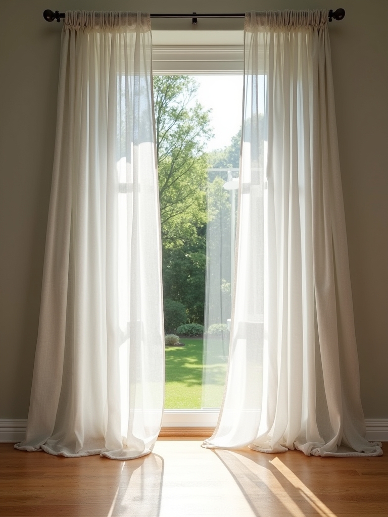 stylish airy window treatment