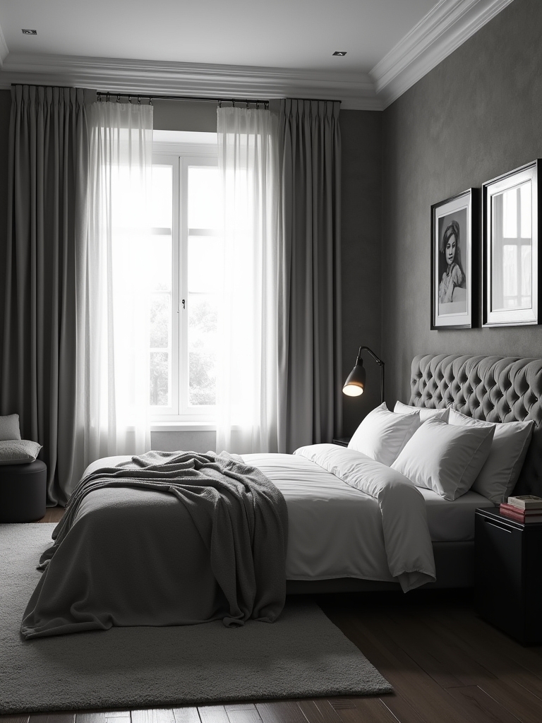 stylish black and white displays