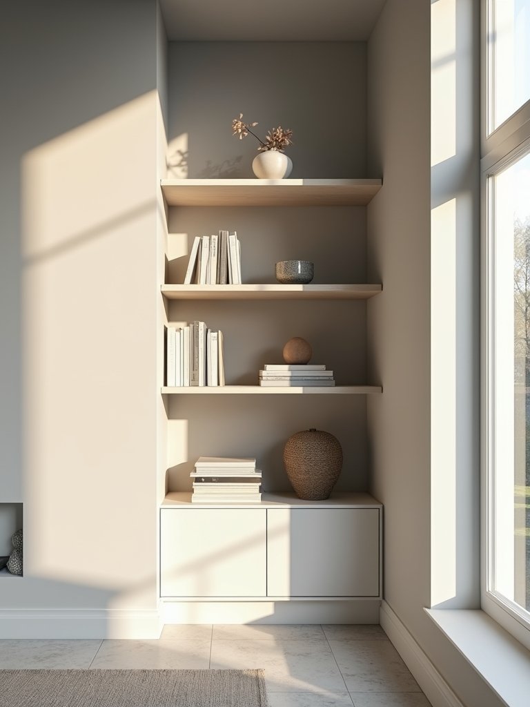 stylish corner bookshelf solution