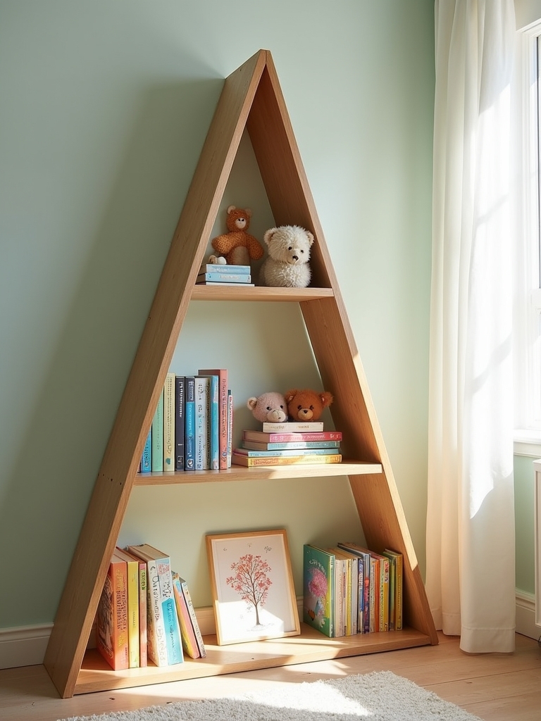 stylish geometric bookcase design