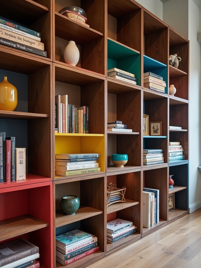 stylish geometric cube bookshelf