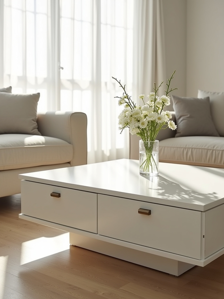 stylish organized coffee table
