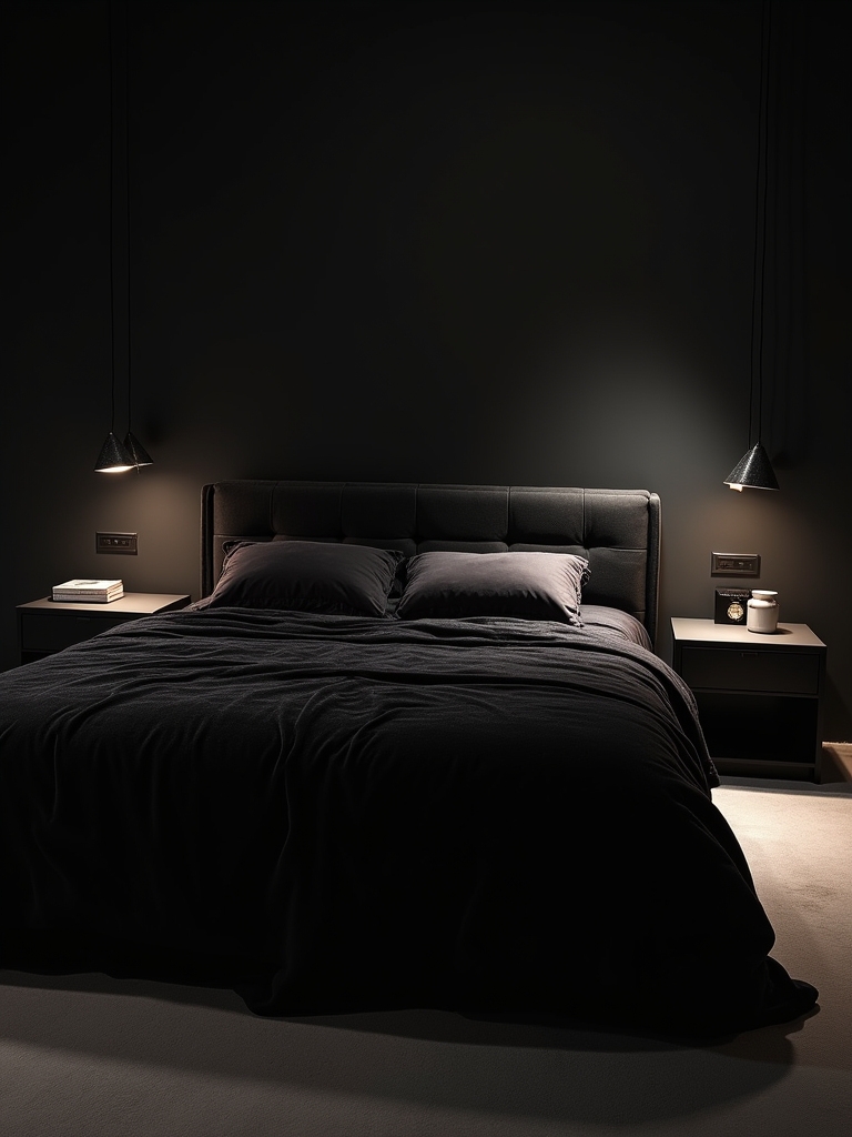 stylish space saving black bed