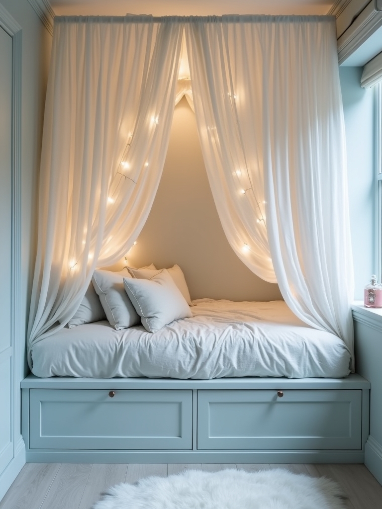 stylish space saving canopy beds