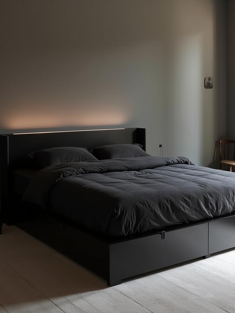 stylish storage bed design