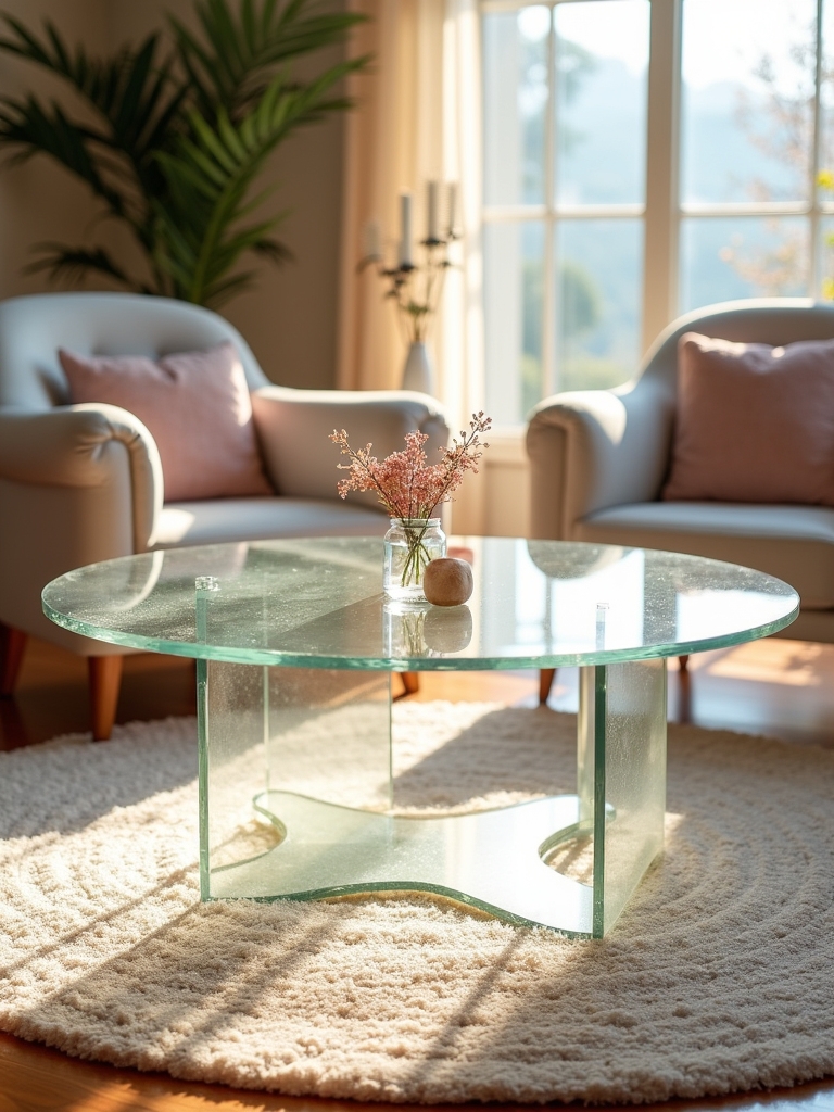 stylish transparent acrylic table