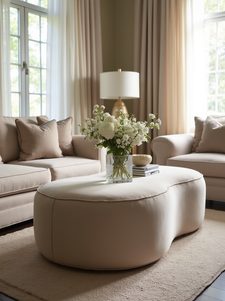 stylish upholstered coffee table