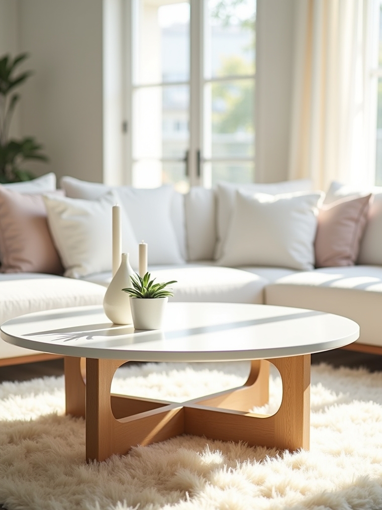 stylish white coffee table