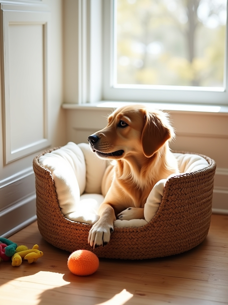 stylish woven dog bed
