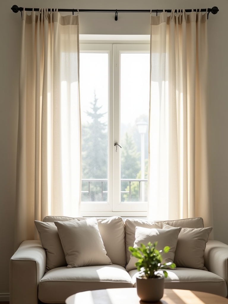sustainable minimalist linen curtains