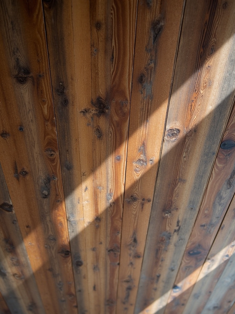 sustainable reclaimed wood ceiling