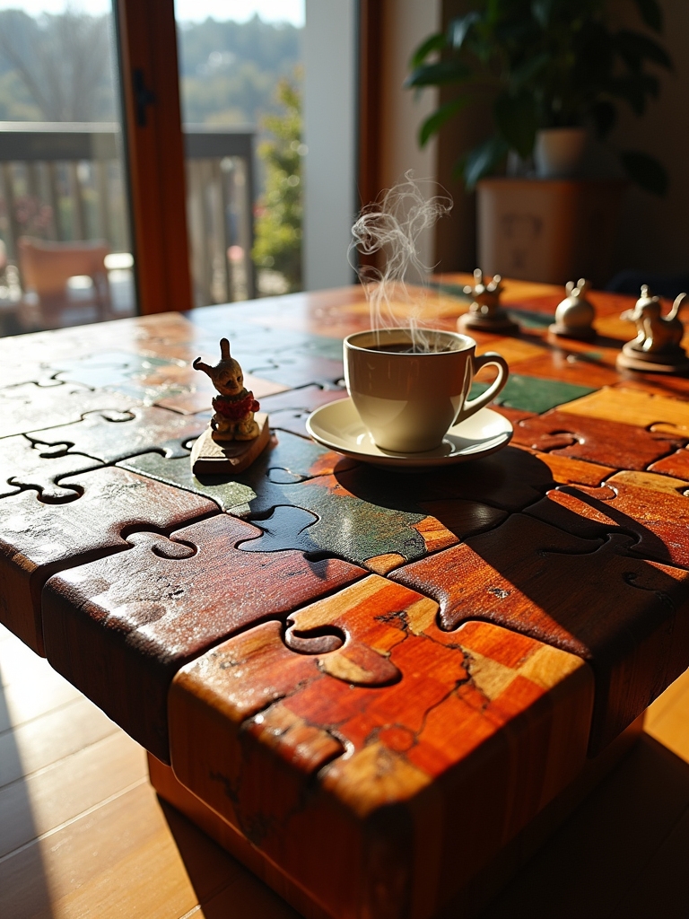 unique functional puzzle table