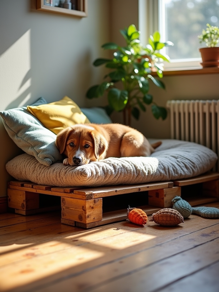 upcycled pallet dog bed