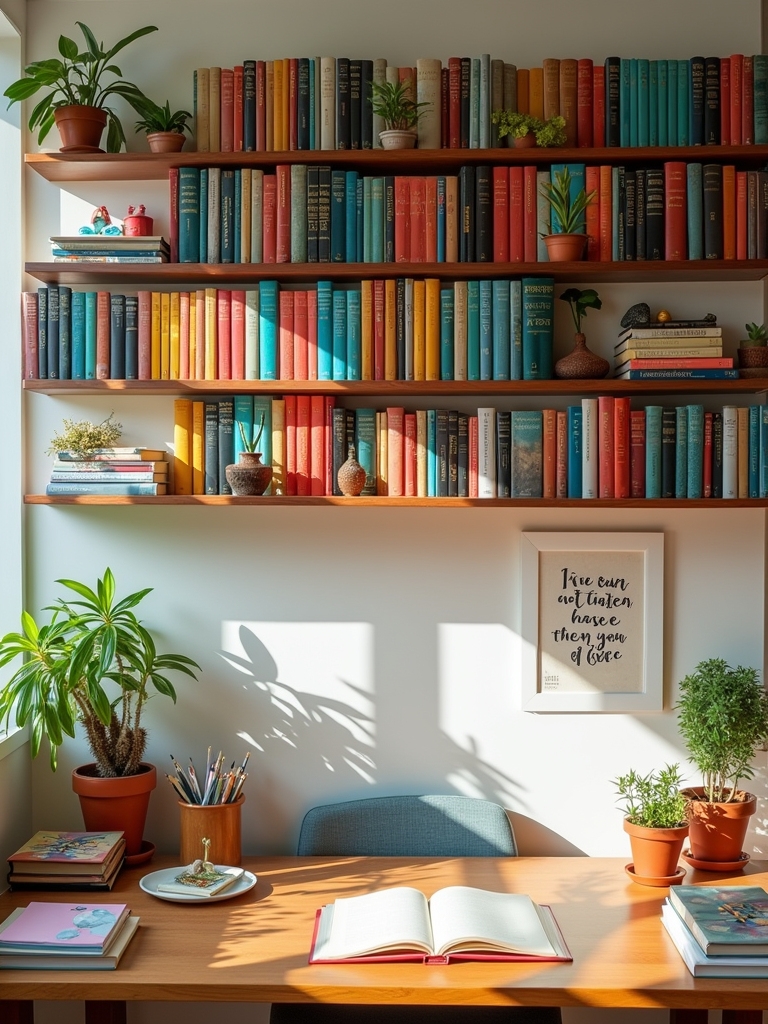 vibrant and organized workspace