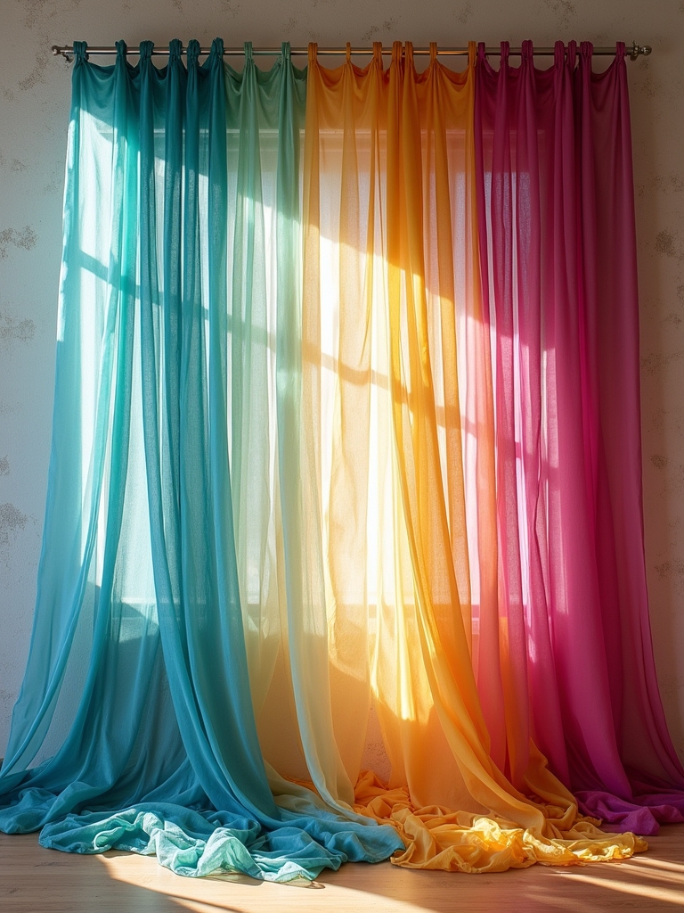 vibrant artistic abstract curtains