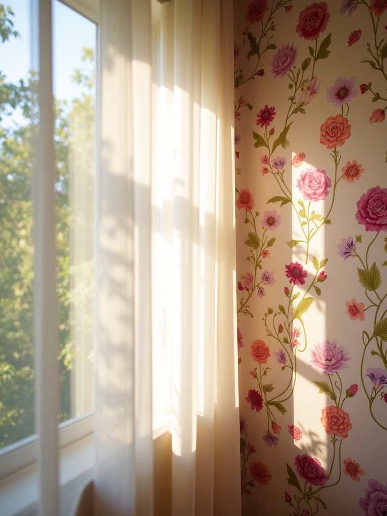 vibrant bohemian floral curtains
