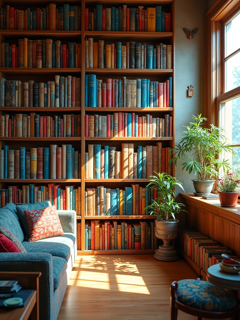 vibrant bookshelf decor ideas