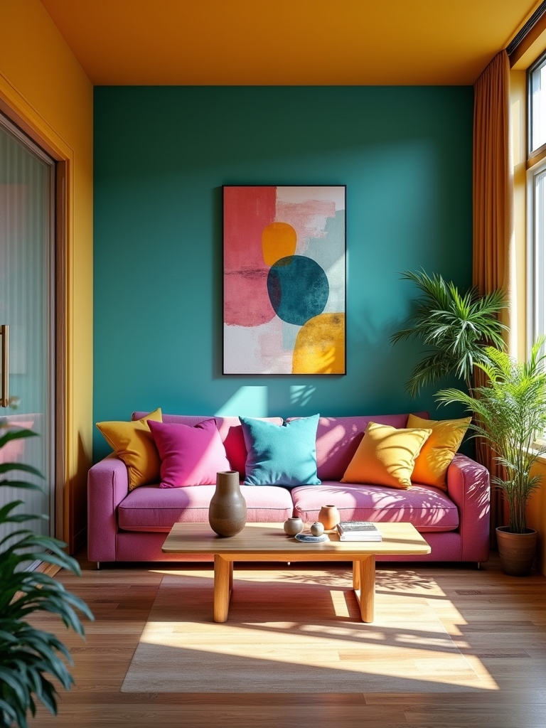 vibrant furniture adds energy