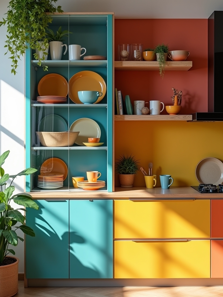 vibrant kitchen color designs