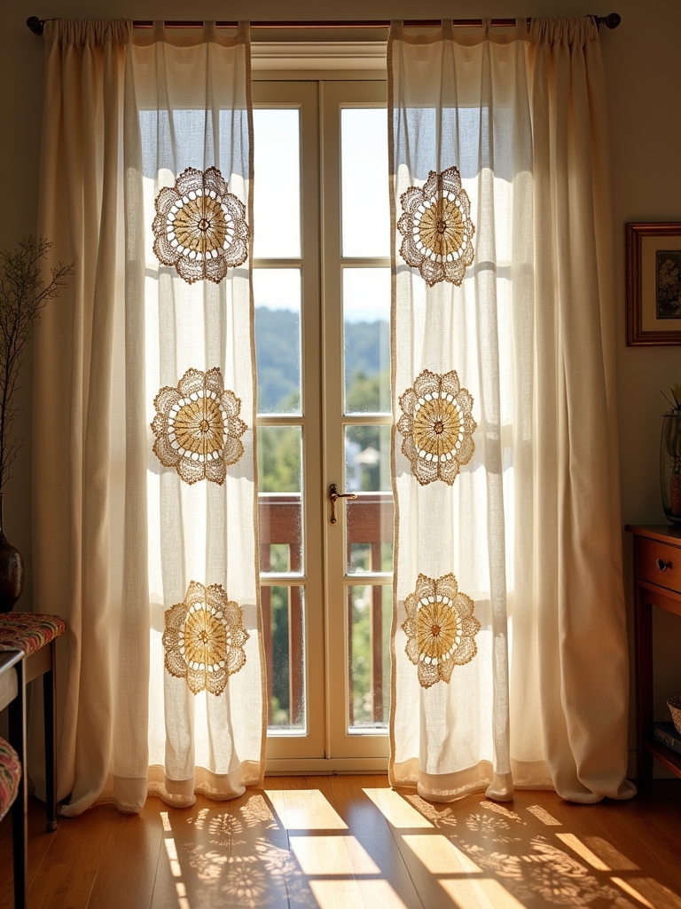 vibrant mandala design curtains