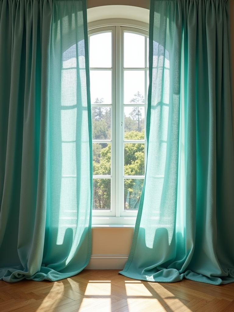 vibrant teal linen elegance