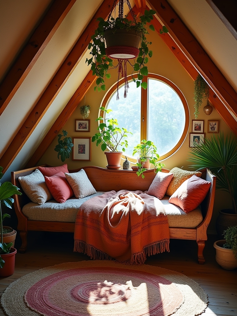 vibrant textiles and plants