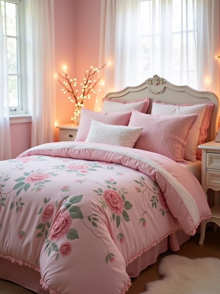 whimsical floral print comforter