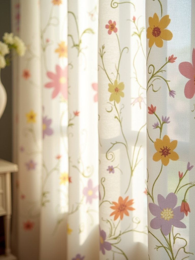 whimsical wildflower curtain designs