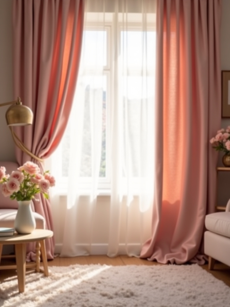 blush velvet drapes elegance