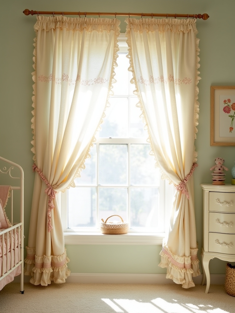 charming vintage nursery curtains