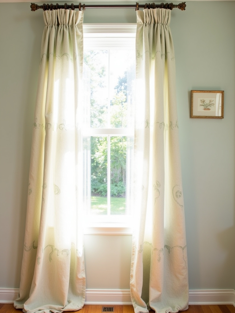 custom painted canvas curtains