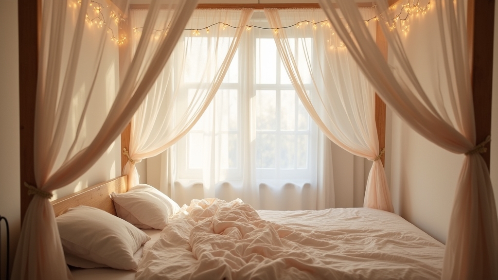 dreamy canopy bed curtains