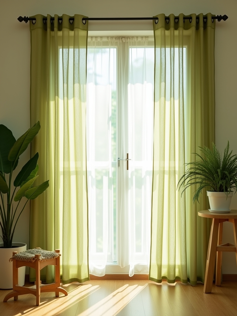 elegant olive green panels