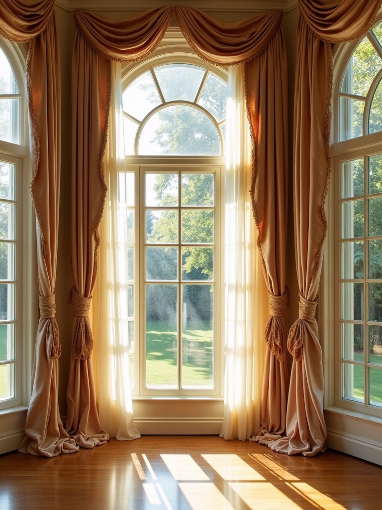 elegant silk curtain features