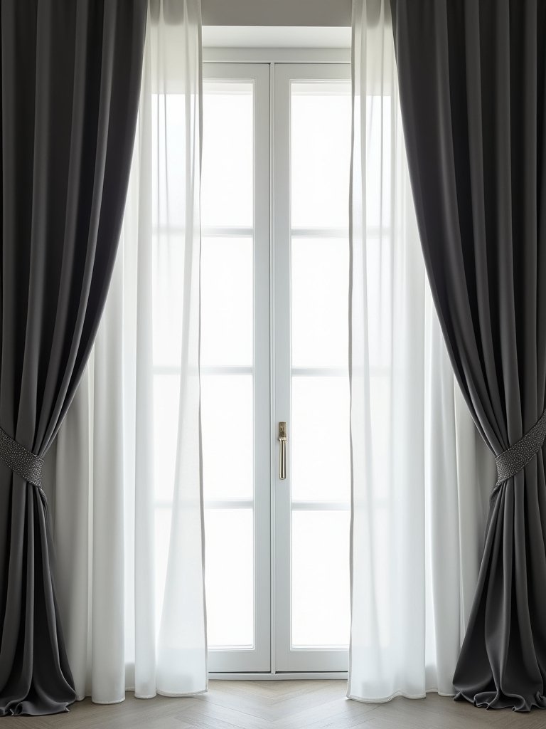 minimalist monochrome window treatments