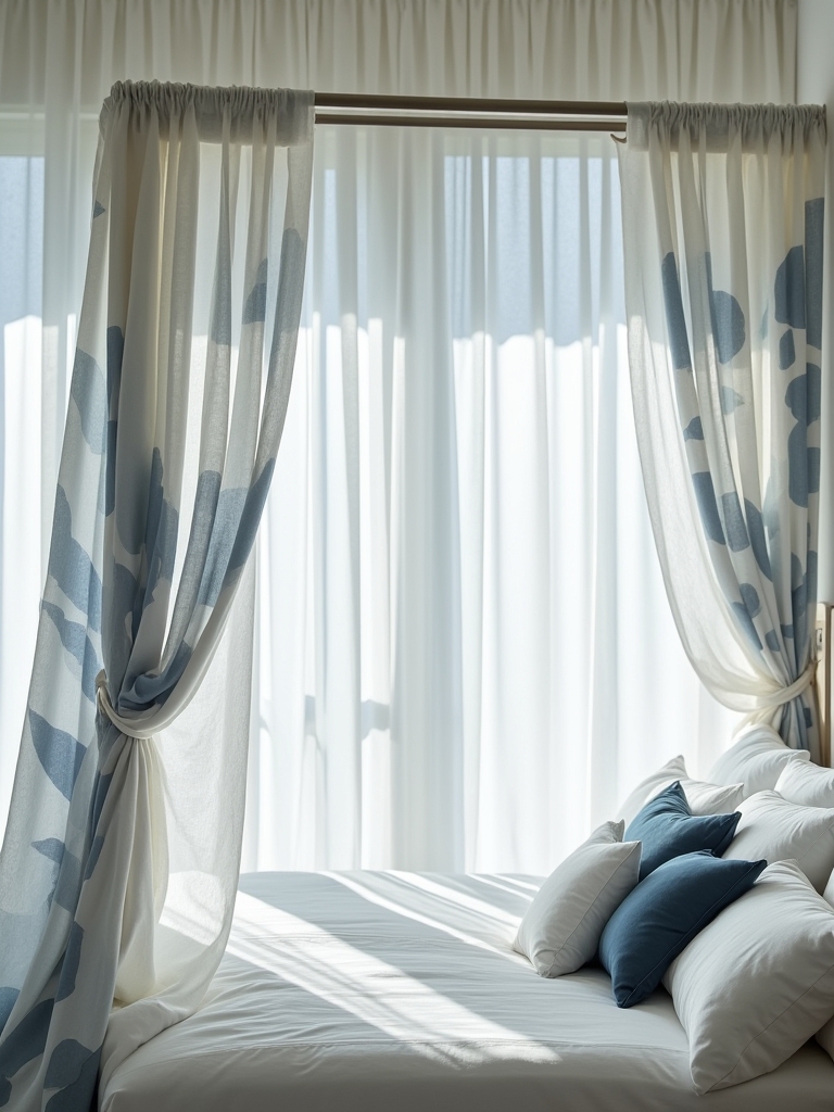 modern geometric print curtains