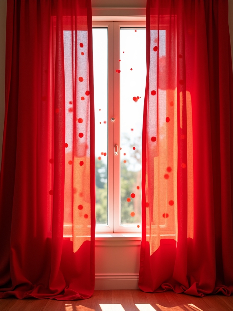 playful polka dot curtains