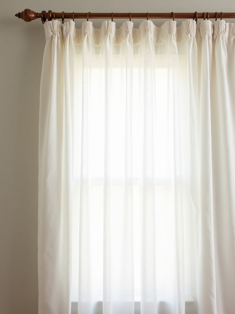 sophisticated minimalist white drapes