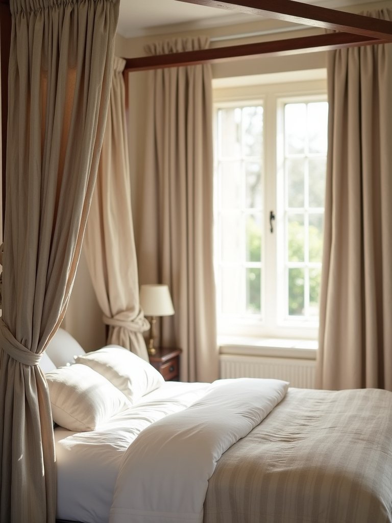 timeless striped bed curtains