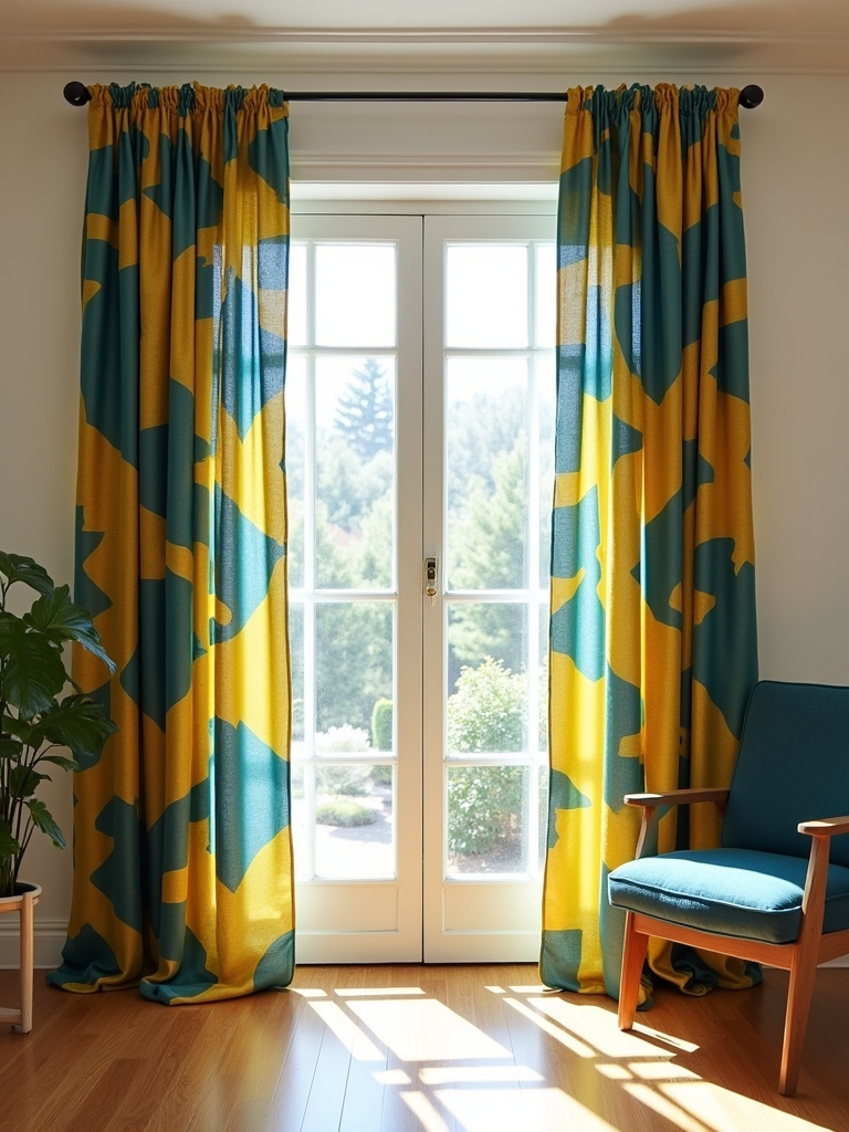 transformative bold geometric curtains