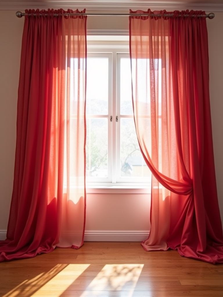 trendy modern red curtains