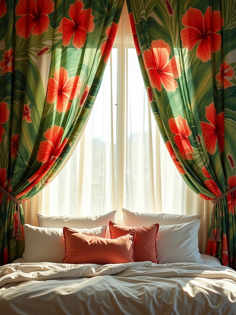 tropical oasis bedroom curtains