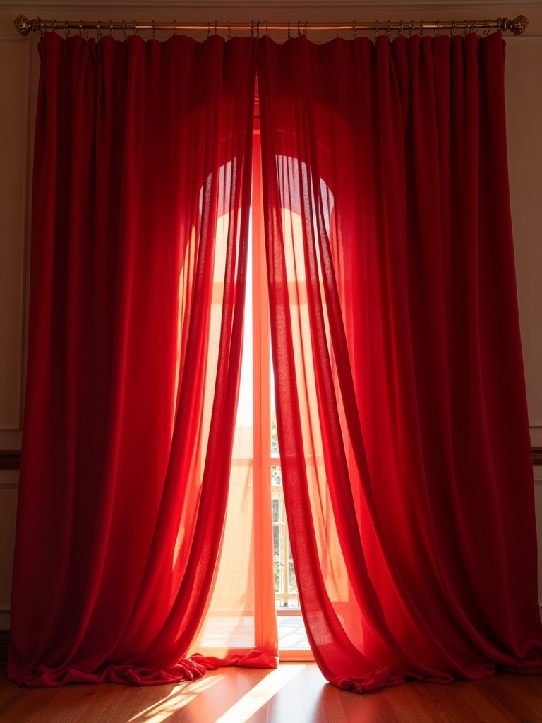 vibrant artistic statement curtains