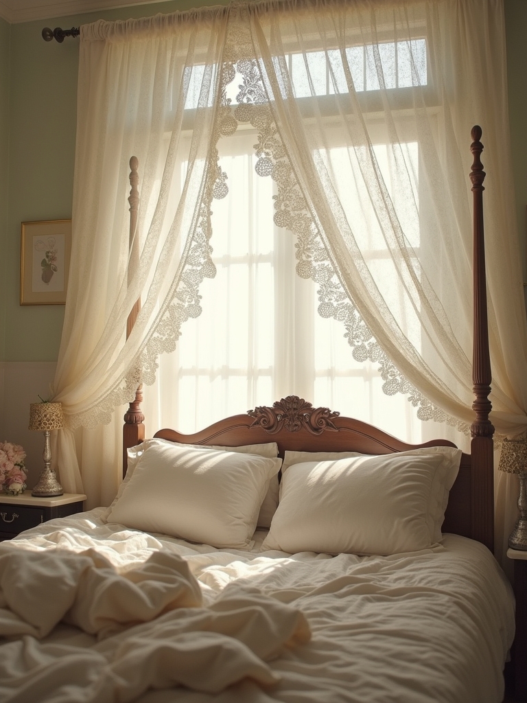 vintage lace bedroom elegance