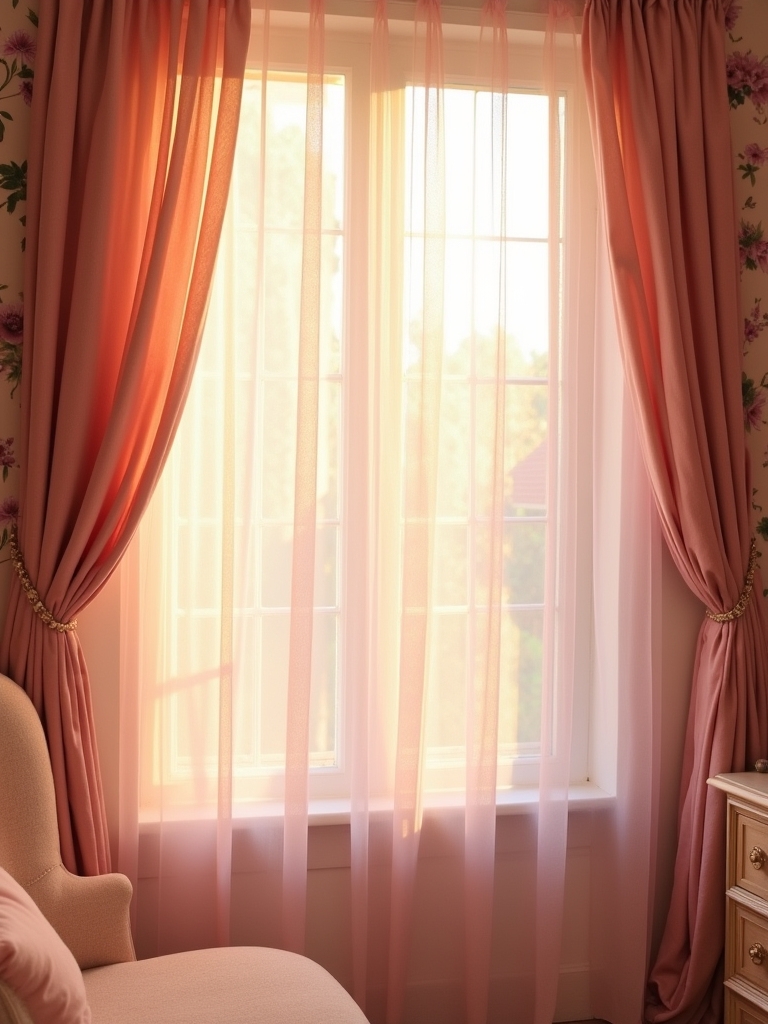 whimsical pink tulle panels