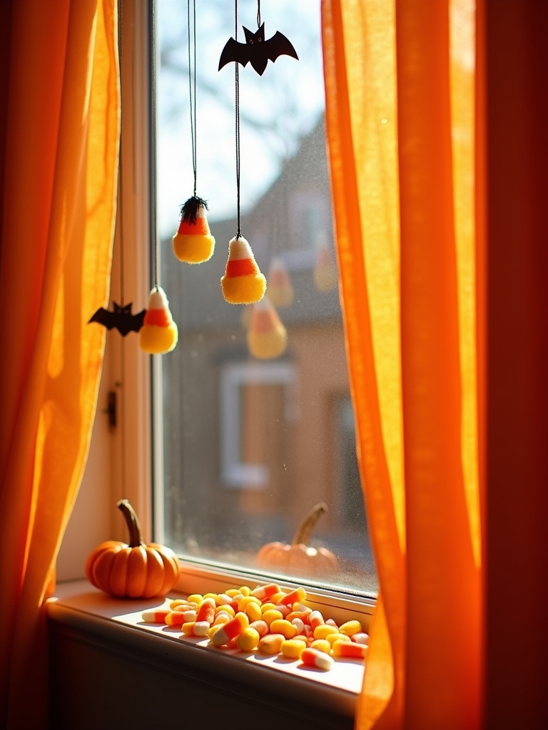 candy corn halloween decor