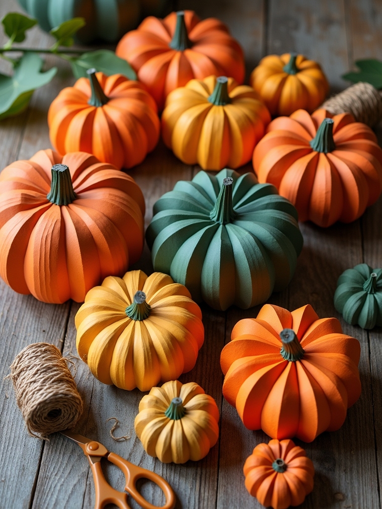 charming paper pumpkin crafts