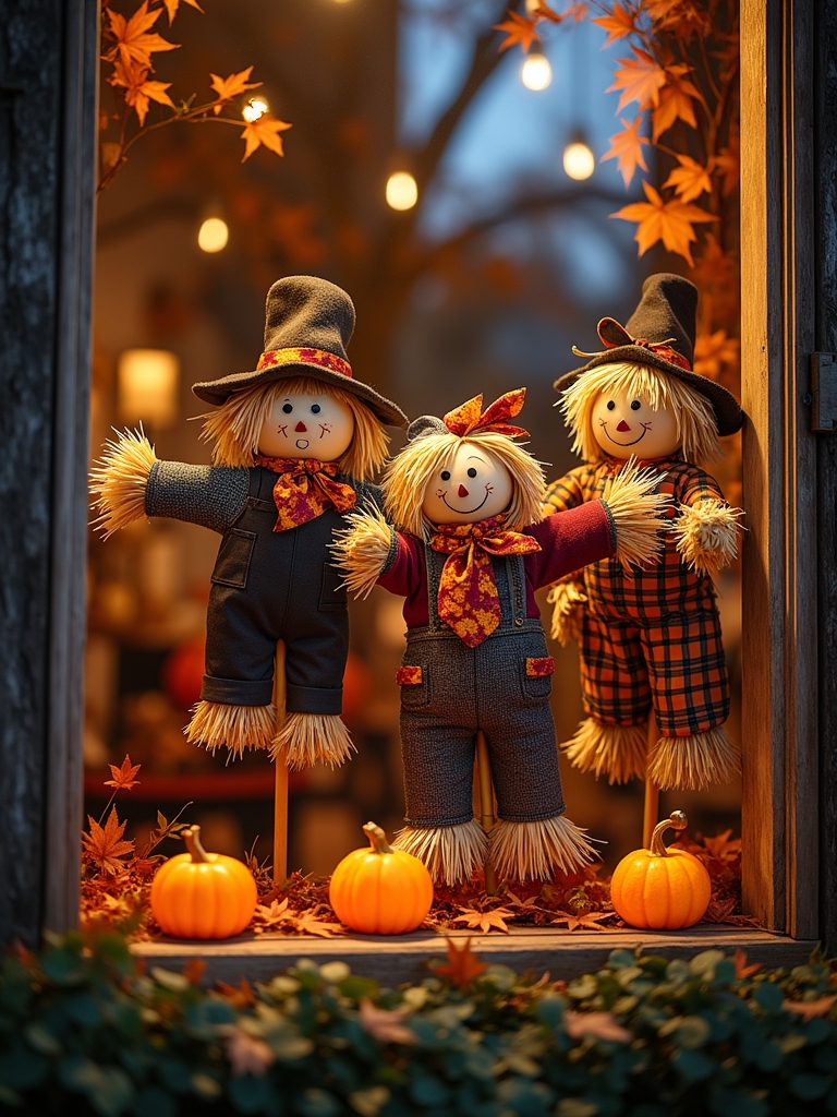 charming scarecrow halloween decor